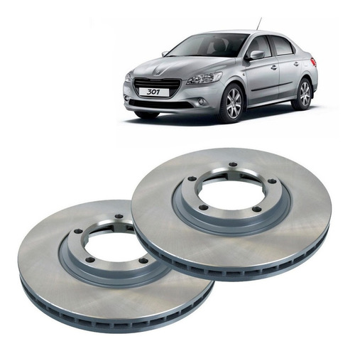 2 Discos Freno Delanteros Para Peugeot 301 2013 2019