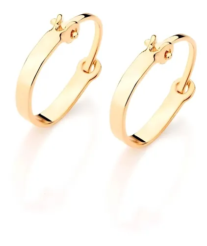 Brinco Argola Pequena Lisa Banhada a Ouro 520293 Rommanel — R$ 73,29 em Mercado Livre, 18% OFF