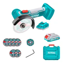 Comprar Mini Cortador Industrial + Bat 2ah + Carg + 7 Discos Total Color Pantone 322c Frecuencia 50 60hz