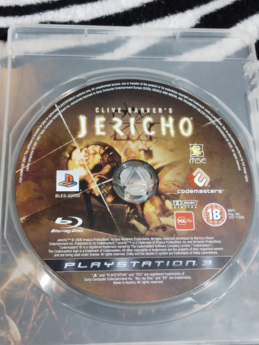 Clive Barker's Jericho Fisico Ps3 (Reacondicionado)
