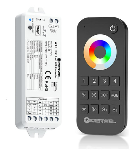 Giderwel Kit Controlador Inalambrico Rgbw Rgbcct 2,4 G 1 Rf