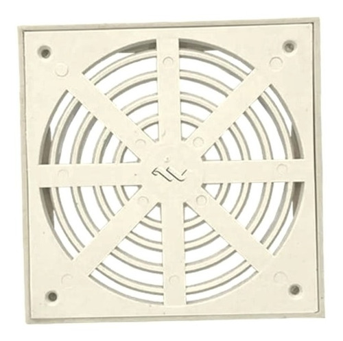 Rejilla De Piso Con Marco Plastico Pvc 15x15 Cm Blanca 