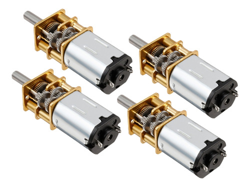 4x Micro Motor Dc N20 Com Caixa De Redução 6v 15 Rpm