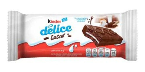 20 Kinder Délice Pastelito Cobertura A Base De Cacao 39g C/u