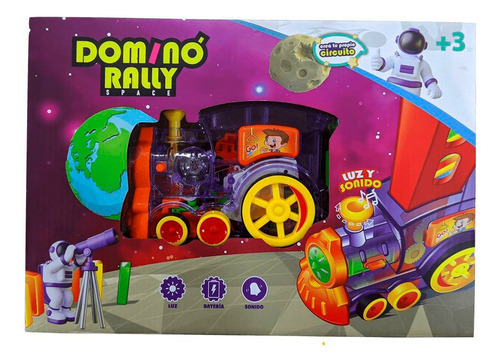 Domino Rally Space Tren 80pzs Con Luz Y Sonido Premium