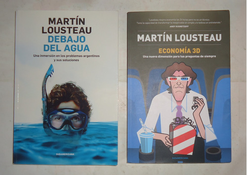 2 Libros Martin Lousteau: Economia 3d - Debajo Del Agua