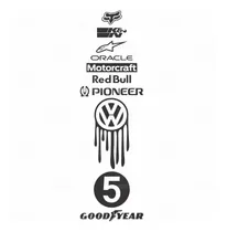 Comprar Set Calco Vinilo Tuning Sponsors Marcas Luneta Vw Volkswagen