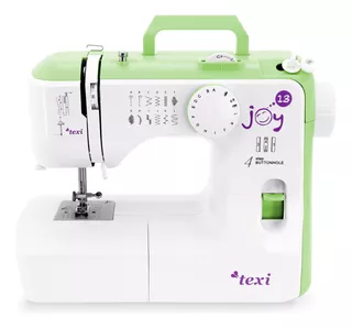 Maquina De Coser Recta Texi Joy 13 Verde Portátil 220v