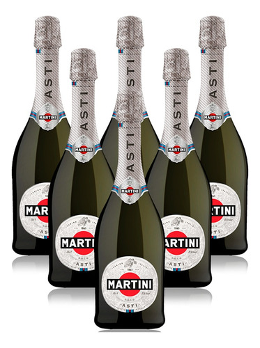 Paquete De 6 Botellas De Vino Espumoso Martini Asti 750ml