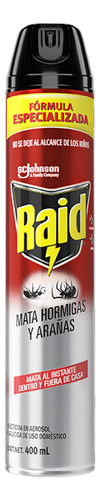 Insecticida en Aerosol Raid Mata Hormigas y Arañas 400ml
