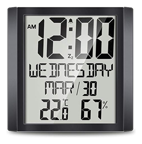 Reloj De Pared Digital Con Calendario Delgado Número Uno Con