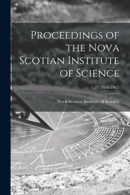 Libro Proceedings Of The Nova Scotian Institute Of Scienc...