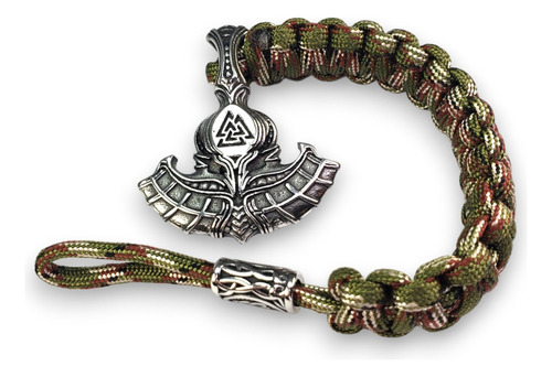 Pulsera Hacha Vikinga Y Valknut Acero Inoxidable P080