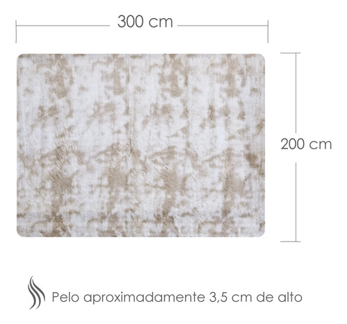 Alfombra Para Sala Recamara Tapete Tipo Shag Multiusos