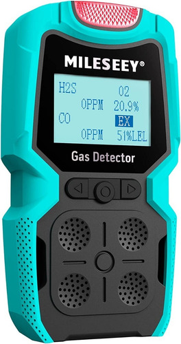 Detector 4 Gases Multigas Coreel Co2 H2s O2 Lel Digital Lcd 
