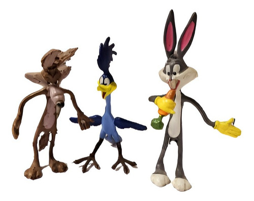 Muñecos De Goma Antiguos Correcaminos Bugs Bunny Coyote !!