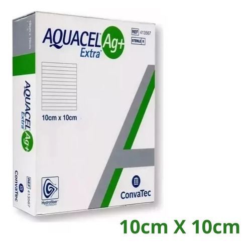 Apósito Aquacel Ag+ Extra 10x10cm X Unidad -convatec- 413567