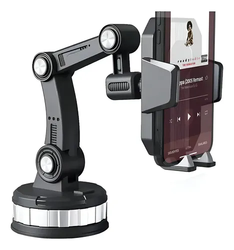 Soporte Universal Celular Auto Porta Teléfono Brazo 360° Color Negro | Cuotas sin interés