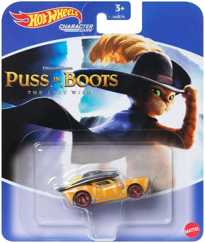 Carros de personagens Hot Wheels Dreamworks Puss In Boots