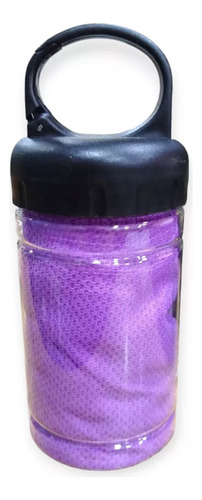 Toalla Deportiva Siempre Fría Efecto Refrescante Seca Rapido Violeta Lisa