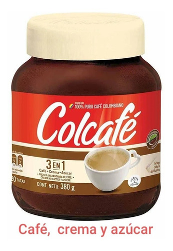 Café Colcafé 3 En 1 X 380g (café, Crema Y - g a $49