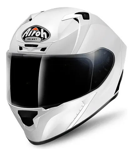 Casco Airoh Para Motos White Gloss Valor Massio Motors