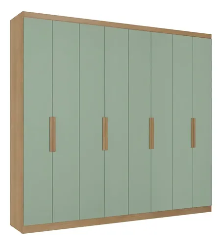 Guarda-roupa Casal Thb Milan 8 Portas Cappuccino Com Menta