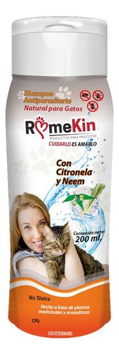 Rome Kin Shampoo Antiparasitario Natural Gatos 200ml Champu