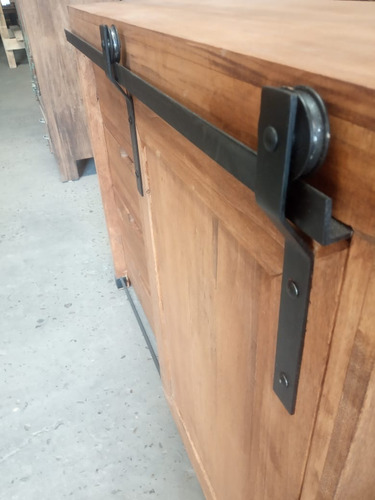 Imagen 3 de 10 de Mueble De Madera Con Cajonera Y Puerta Granero Aparador