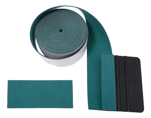 Fieltro De Microfibra Verde Oscuro Para Enjugador Con Borde