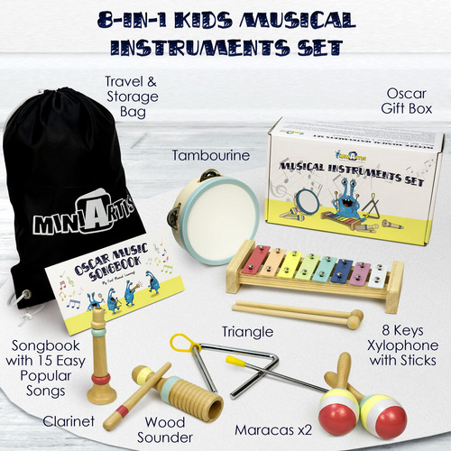 Set De Instrumentos Musicales Miniartis Baby Montessori 1-3