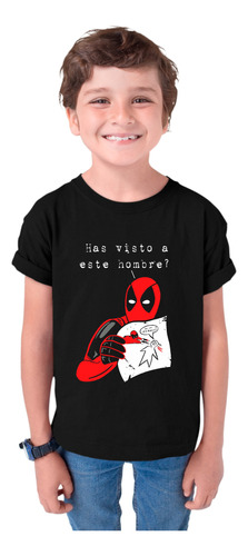 Camiseta Mundo Marvel Deadpool Figura Comic Heroes