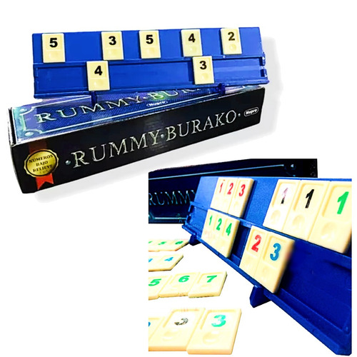 Rummy & Burako Top Juego De Mesa Nupro Numeros Bajo Relieve