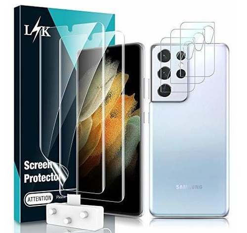 5 Protector Pantalla Flexible Tpu Suave 3 Lente Camara Para