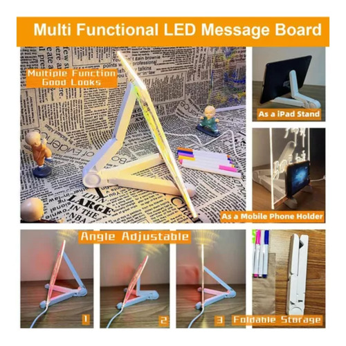 Tablero Dibujo Para Niños Tableros Mágicos Emisores Luz Led