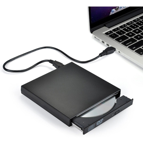 Portable Usb 2.0 Lector De Dvd Rom Player Lector Combo Cd ± 