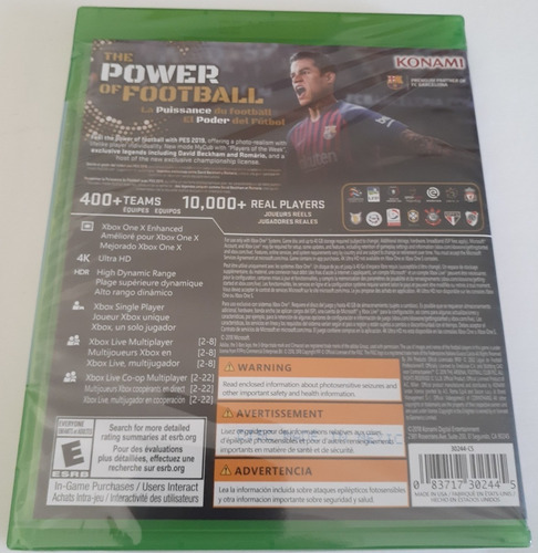 Imagen 3 de 3 de Pes 2019 Pro Evolution Soccer Xbox One Nuevo Sellado