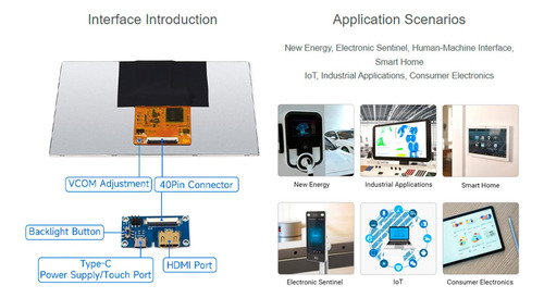 Waveshare Para Raspberry 7 Pulgadas Ips Capacitive Touch Dis