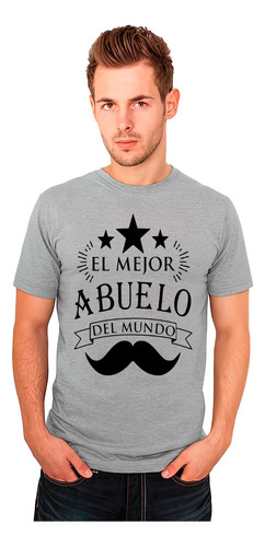 Polera Hombre Día Del Padre El Mejor Abuelo Y Papa Del Mundo