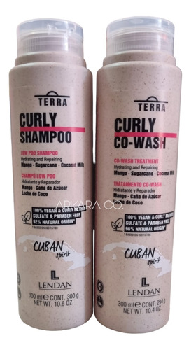 Curly Lendan Shampoo Rizos + Acondicionador Co-wash 300m C/u