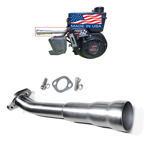 Arsport Tecumseh 5.0-6.5 Ohv Motor Header Tubo Escape Para