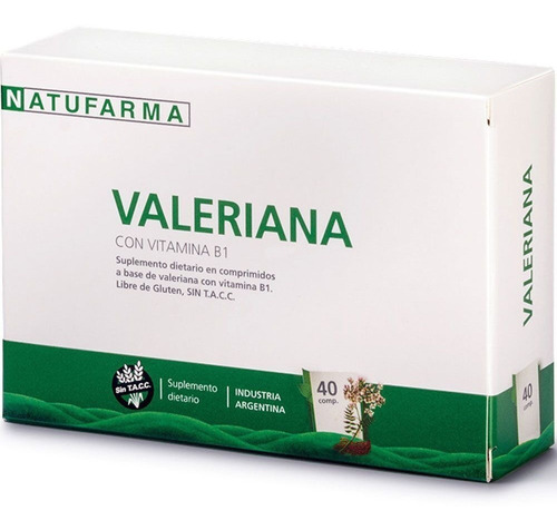 Imagen 1 de 2 de Natufarma Valeriana Con Vitamina B1 40 Comprimidos