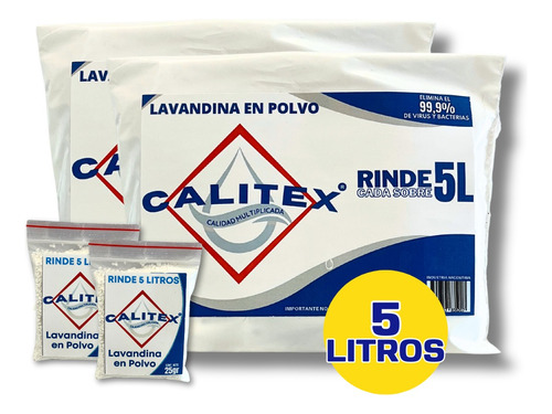 Lavandina En Polvo Rinde 5 Lt Con Color