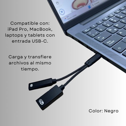 Adaptador Otg Tipo C Usb 3.0 Con Alimentación Carga Rapida