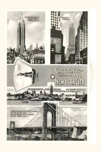 Vintage Journal Greetings From New York City, Scenes, De Found Image Press. Editorial Found Image Pr, Tapa Blanda En Inglés