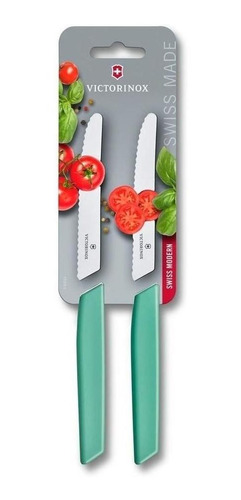 Set De Cuchillos Para Tomate 2 Pzs, Menta. 12 Cm. Victorinox