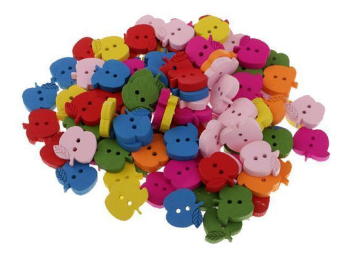 2 X 100 Unids Botones Multicolores De Máquinas De Coser