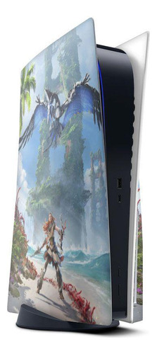 Skin Adesivo Ps5 Com Disco E 2 Controles Horizon Zero Dawn 2