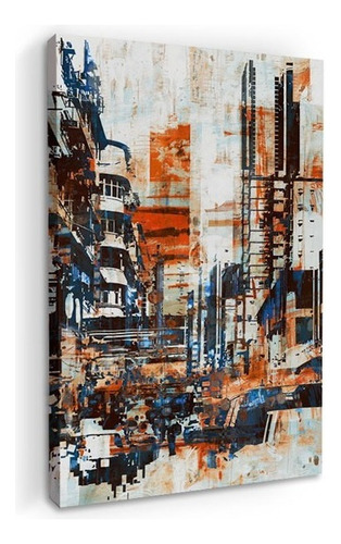 Cuadro Decorativo Canvas Modernos Abstractos Color Ciudad-abtracta-pintura