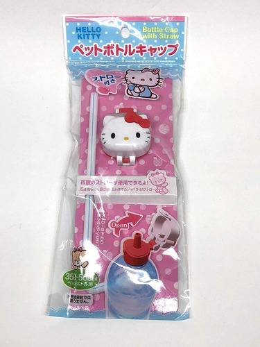 Tapa De Botella De Agua Sanrio Hello Kitty Con Pajita [me...